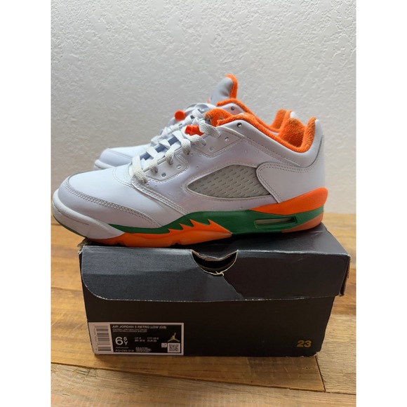 Jordan Other - Air 5 Retro Low GS Football Grey Brilliant Orange FQ1293-018 Size 6.5Y